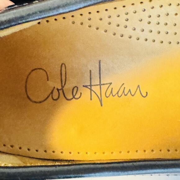 Cole Haan Shoes Mens 10.5 Black Leather Tassel Loafers Moc Toe Dress Casual